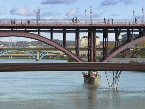 Splavarska footbridge, Maribor, Slovenia